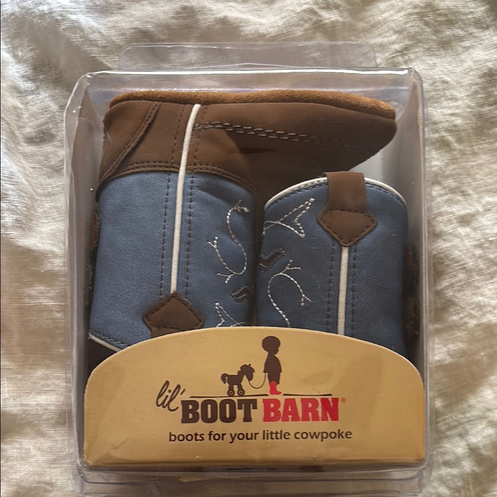 Baby Western Boots - Brown and Blue
